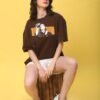 KANJIK BROWN Oversized Women T-shirt