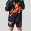 Lord rama printed oversized black t shirst 1