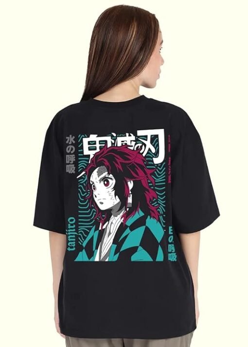 Unisex Baggy Demon Slayer Tanjiro kamado Anime Oversized t Shirt Demon Slayer Unisex Anime T-Shirt Kimetsu no Yaiba Shirt - Tanjiro Kamado Tee