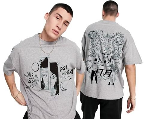 Limited Edition The Clash Between 2 Ideologies: -Ashura Vs Indra -Sun Vs Moon -Naruto Vs Sasuke Oversized Printed Tshirt