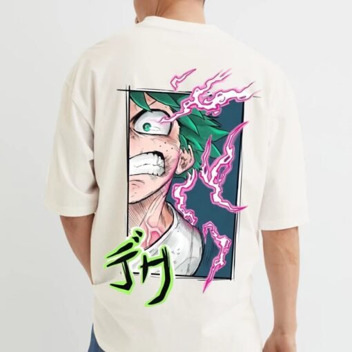 One for All, "Deku" My Hero Academia Anime T-Shirts,Cosplay or Custome Anime Shirts,Black Anime Shirt - Image 3