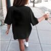 Girls Black T Shirt 3