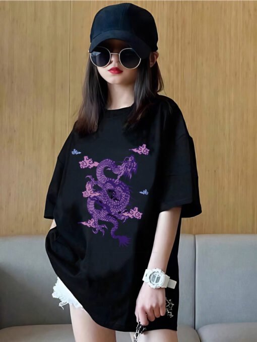 Girls Dragon Print T-Shirt