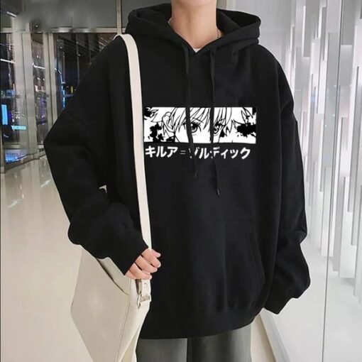 Killua Zoldyck Anime Black Oversized Women Hoodie