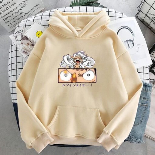Luffy Joy Boy Mens Anime Graphic Hoodie