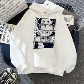 Hunter x Hunter White Oversized Women Hoodie
