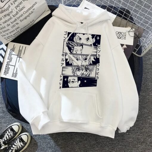 Hunter x Hunter White Oversized Women Hoodie