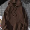 Women Classic Dark Brown Hoodie